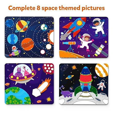 Skillmatics Art Activity Dot It Space No Mess Sticker Art for Kids Craft Kits Diy Activity