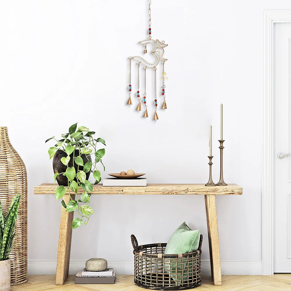 Duli Metal Om Windchime with Bells Feng Shui
