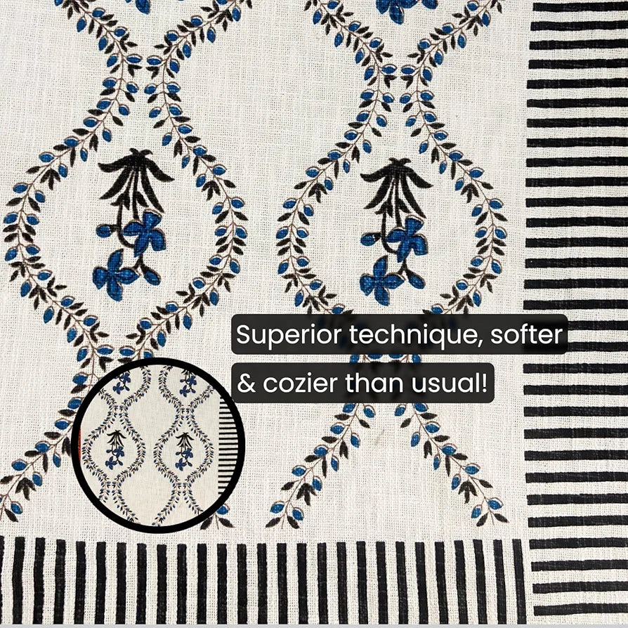 Sajavat Home Hand Knitted Slub Cotton 3 Seater Sofa Throw Colour Alice White