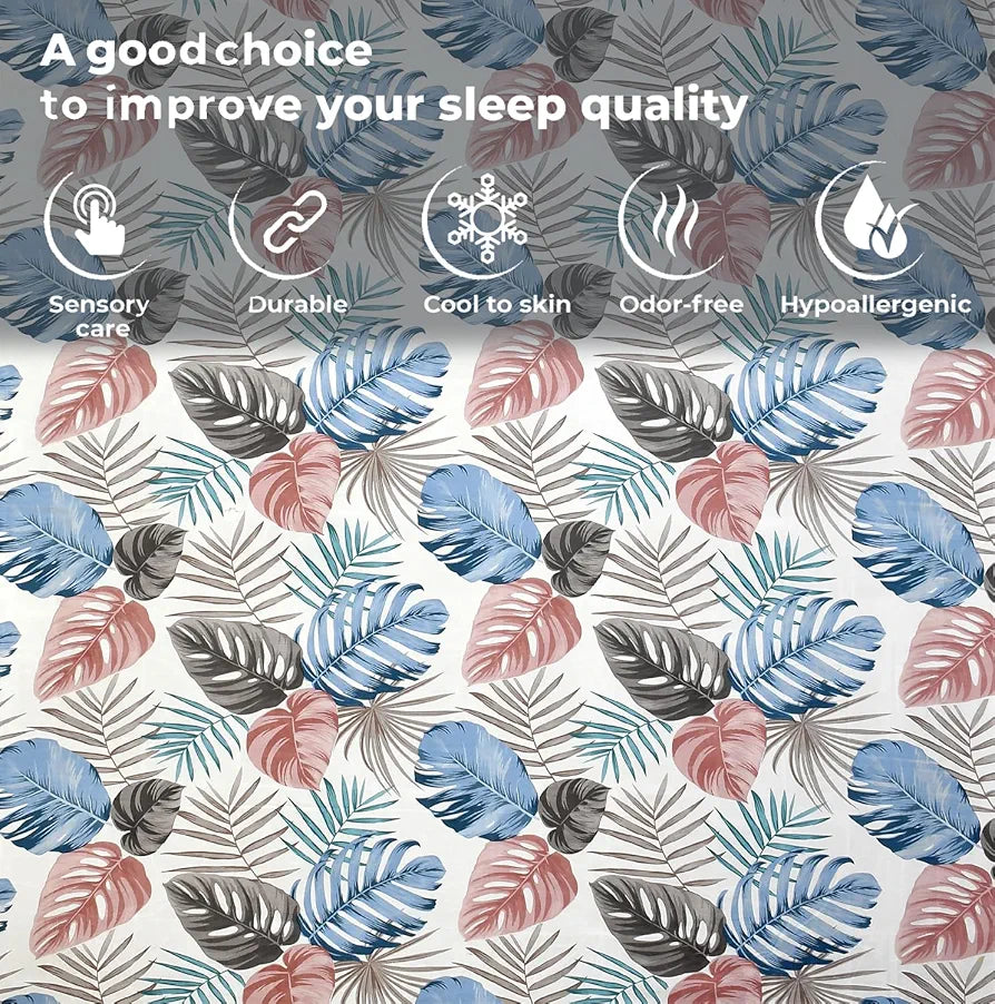 Fresh From Loom Microfiber Double Bed Bedsheet For King Size Bed Floral Design Bed Spread With 2 Pillow Covers 144 TC BBM White