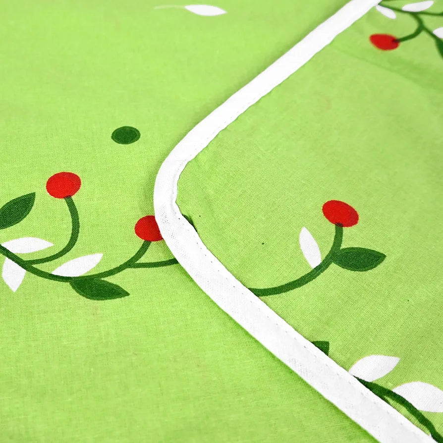 Divine Casa Pure Cotton Printed Single Dohar for Newborn Baby 120 GSM Soft & Lightweight Throw Blanket Colour Ice Green