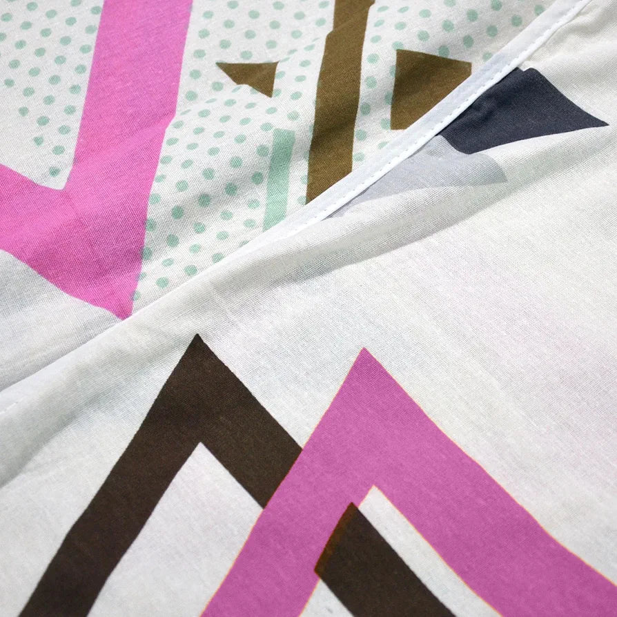 Divine Casa Glace Cotton 120 GSM Reversible Lightweight Printed Single Bed AC Dohar Blanket Quilt Colour Orange and Pink