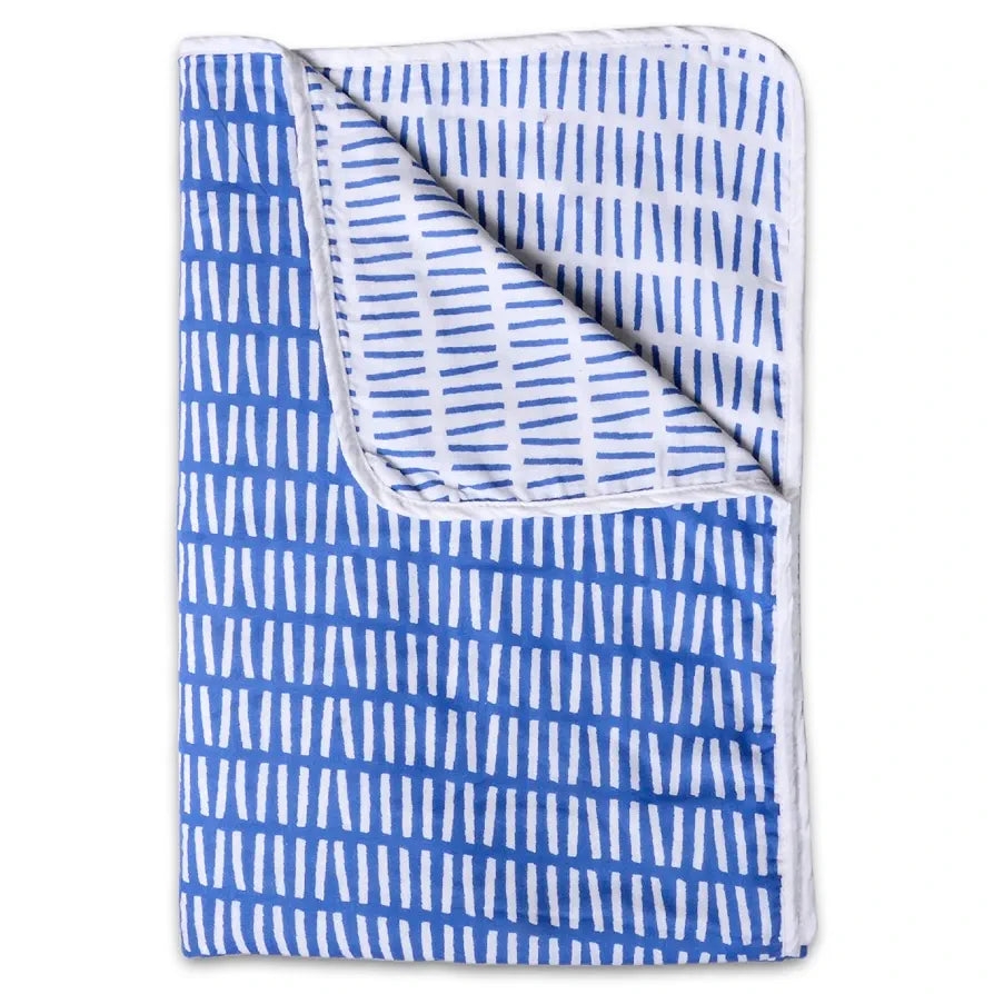 Divine Casa 120 GSM Cambric Cotton Reversible Lightweight Printed Single Bed AC Blanket Dohar TC - 120 Stonewash