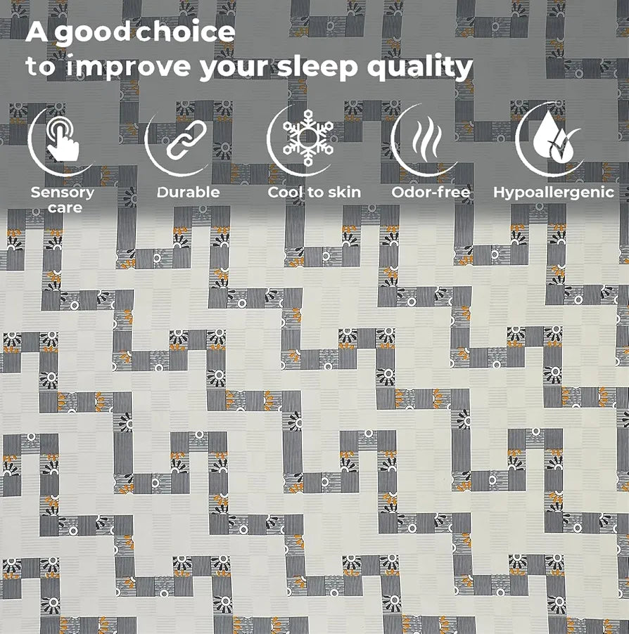 Fresh From Loom Microfiber Bedsheet for Single Single Size Bed Floral Design Bed Spread with 1 Pillow Covers 144 TC White Grey