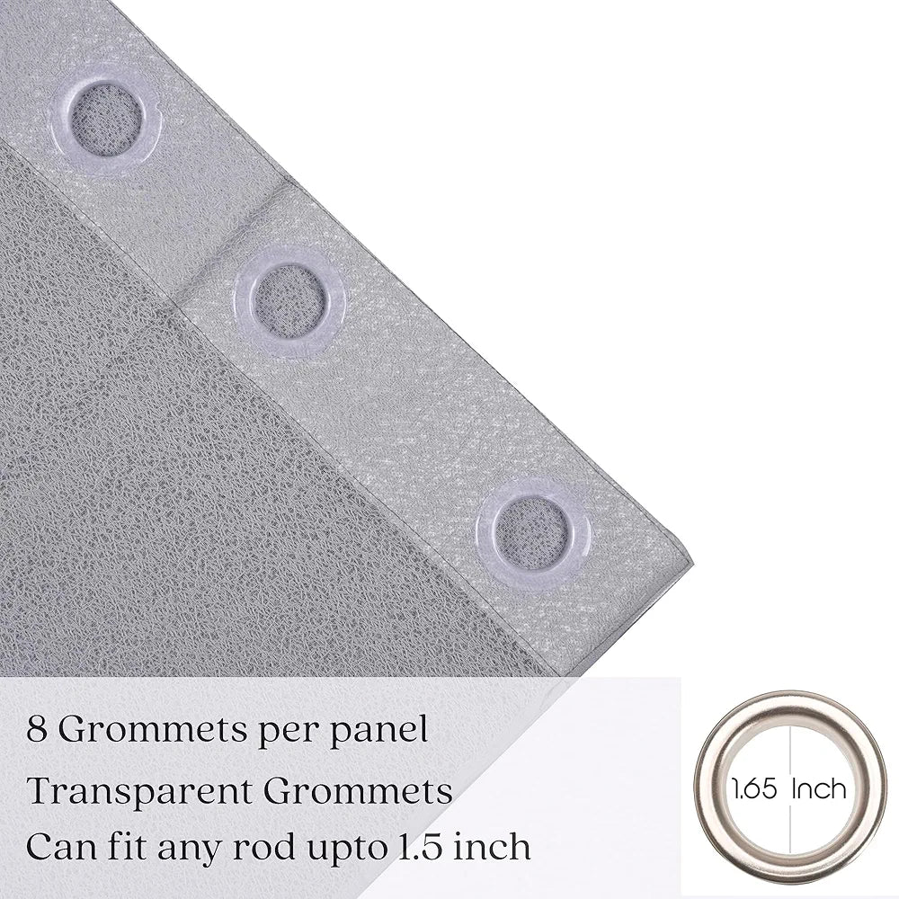 Kuber Industries Stylish Window Curtains for Living Room & Bedroom Web Net Grey Colour