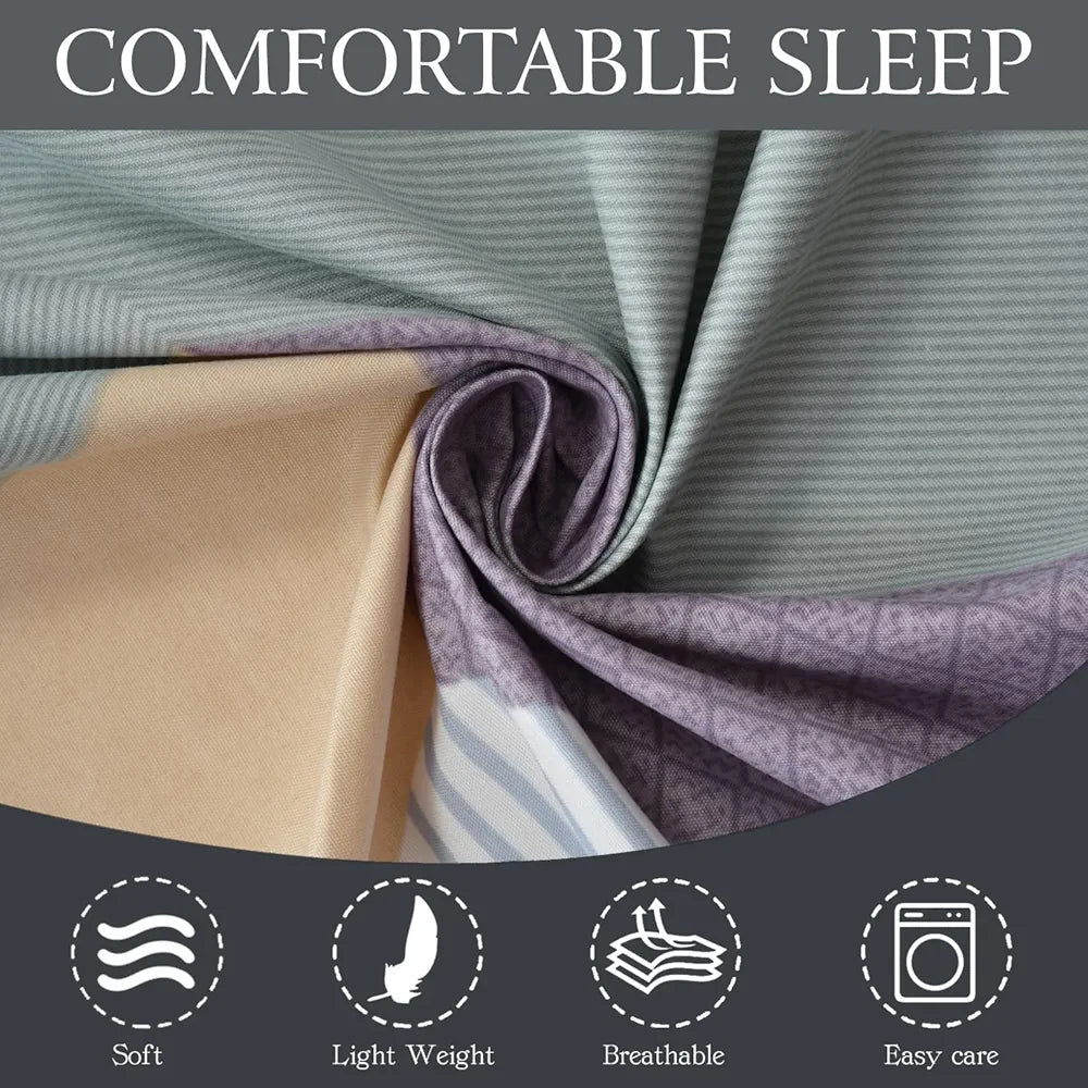 Fresh From Loom Soft Microfiber Fitted Floral Bedsheet King Size Bed With Two Pillow Cover Elastic Fitted 144 Tc Blue Grey