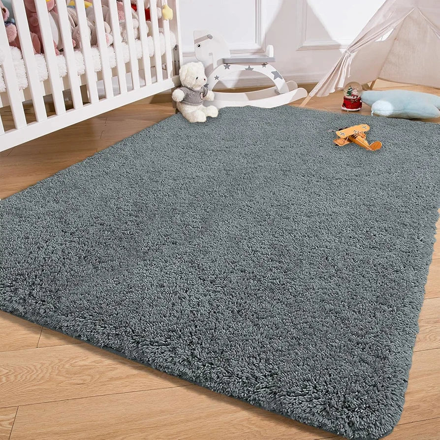 Luxe Home International Carpet Super Soft Anti Slip Vegas Rectangular Rugs Colour Grey