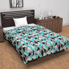 Divine Casa 100% Cotton 144 TC Reversible Geometric Printed Single Bed AC Dohar Blanket for Mild Winter TC - 144 Colour Crystal Teal
