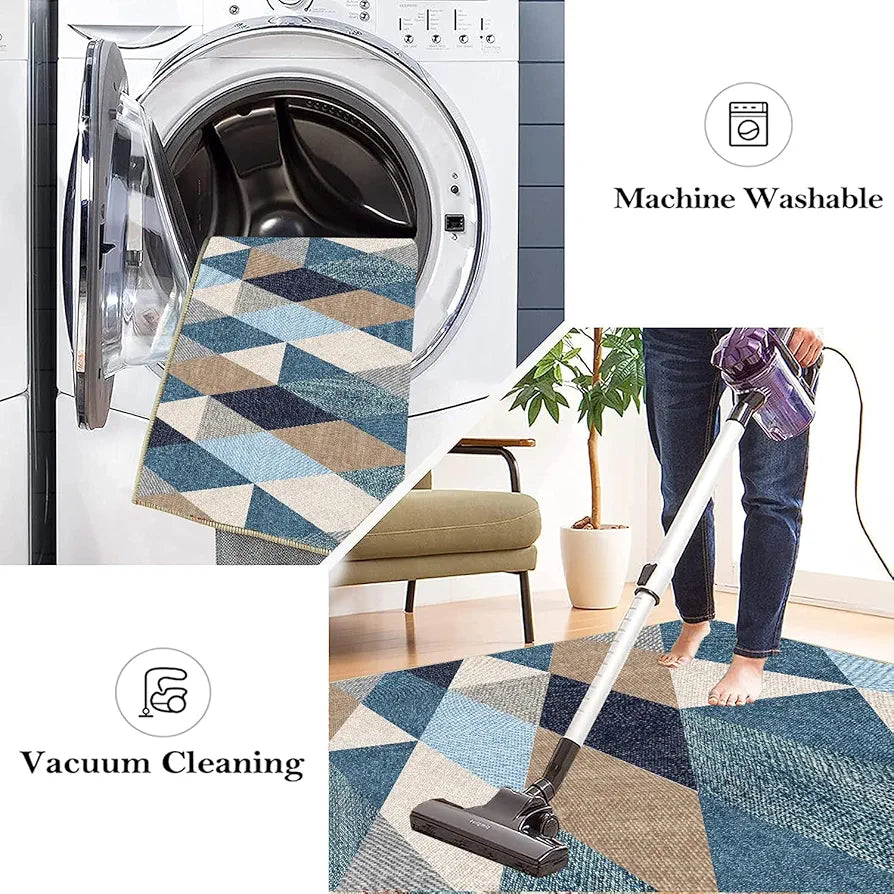 Ishro Home Velvet Premium Modern Runner Rug For Bedroom, Kitchen Colour Crystals