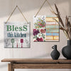 Kotart Bless This Kitchen Quotes Wooden Wall Art Hanging for Bar Restaurant Kitchen