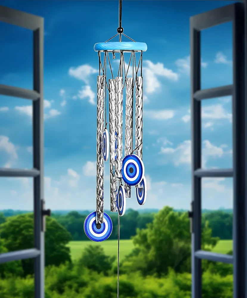 Zaicus 27-Inch Turkish Evil Eye Wind Chimes Wind Chime-013