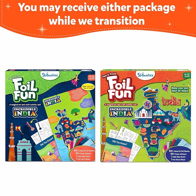 Skillmatics Art & Craft Activity Foil Fun Incredible India No Mess Art for Kids