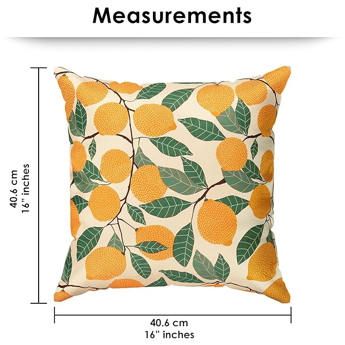 Story@Home Polyester Cushion Cover for Bedroom Living Room (Pack of 5 Pieces, Yellow & Green)