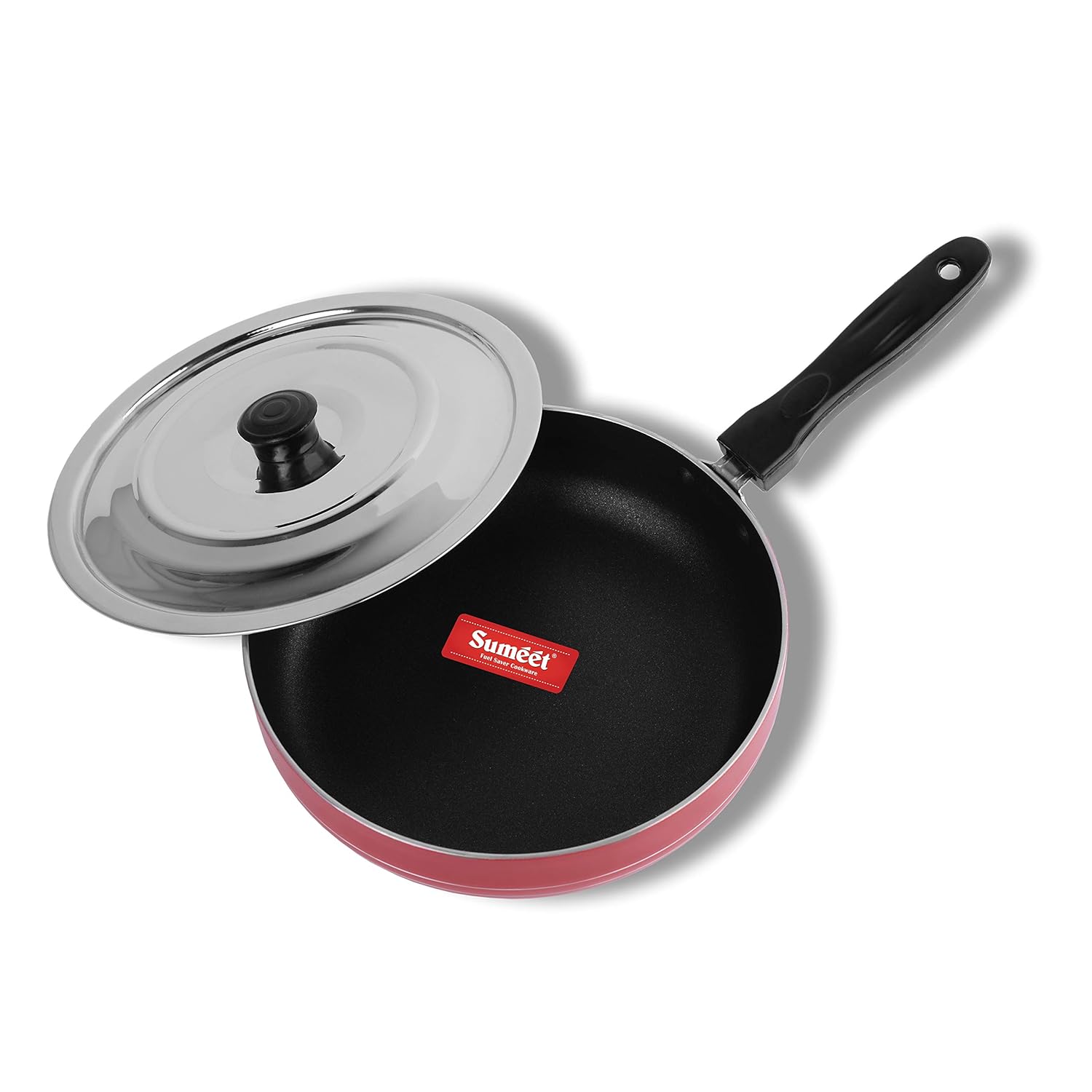 Sumeet 2.6mm Non stick Fry Pan 2.2 Ltr  26.5cm Dia (Red)