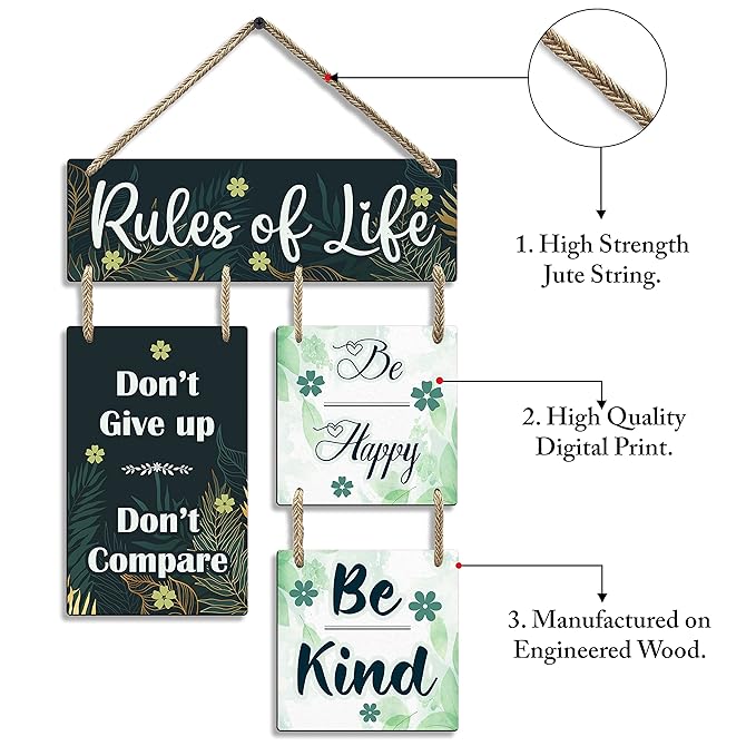 Sehaz Artworks Home Decoration Items stylish Wooden Wall Hangings for Home - 4-0022