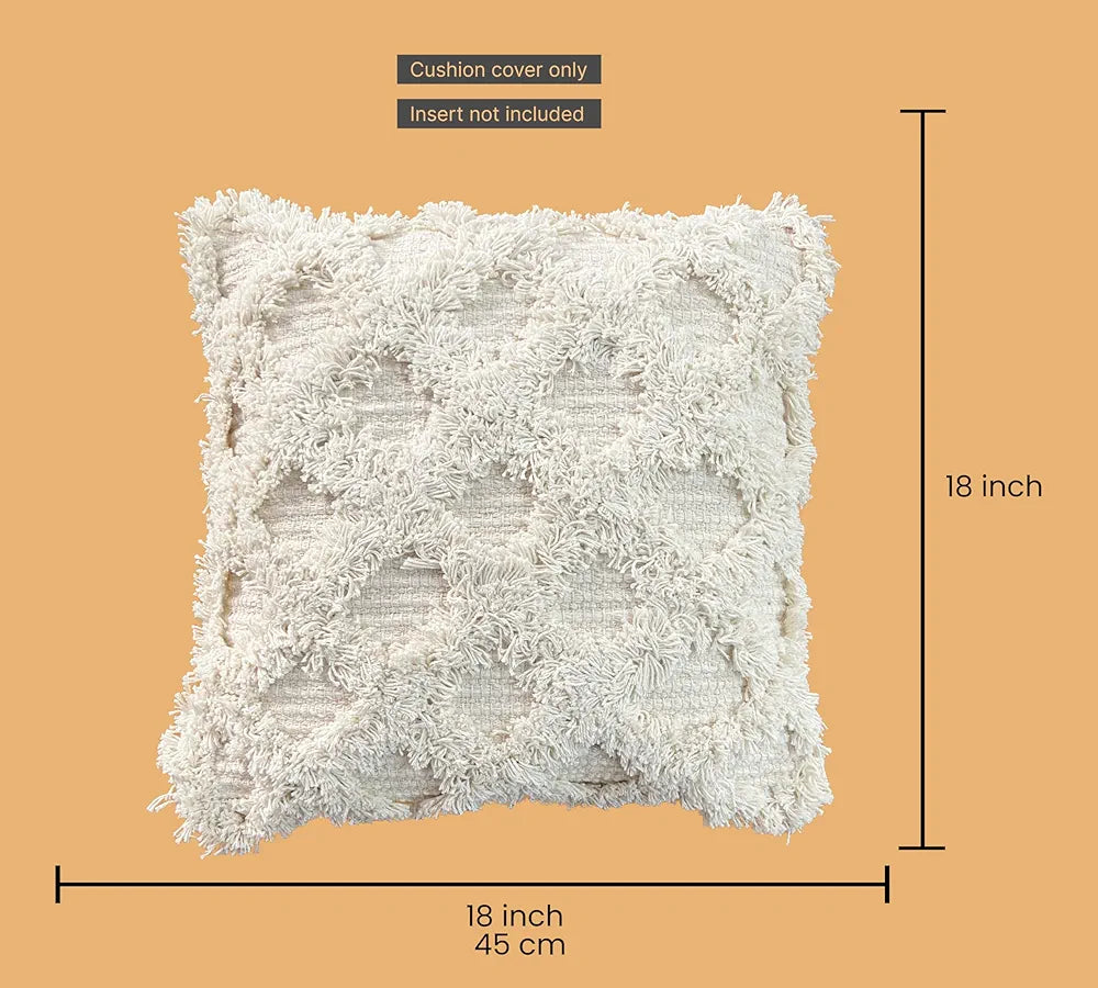 Sajavat Home Cotton Cushion Cover Colour Cream