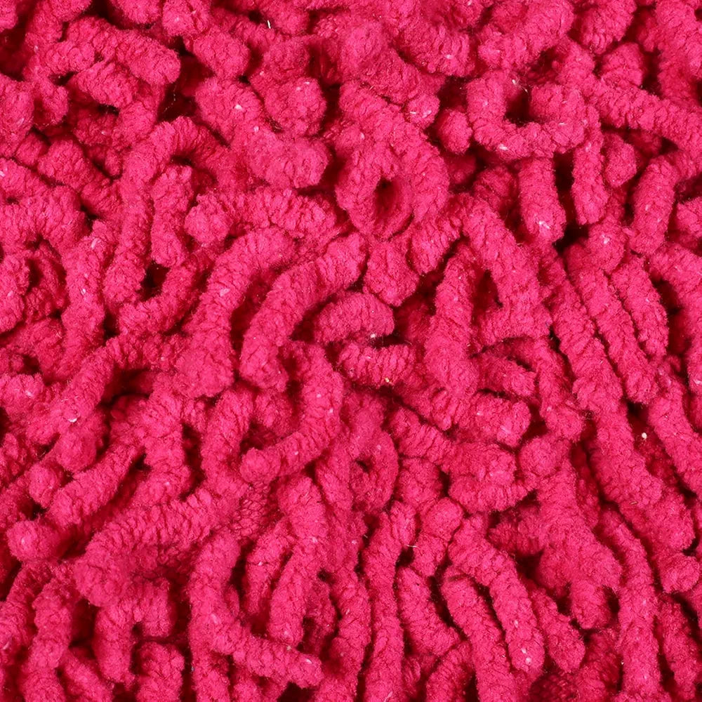 Saral Home Cotton Shaggy Anti-Skid Rectangular Solid Bath Mat