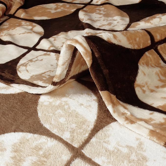 Story@Home Polyester All-Season AC Double Size Finley Blanket Colour Dark Brown