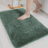 Luxe Home International Microfibre Rectangular Bath mat Super Soft Anti Skid Newman Mats For Bathroom Colour Green