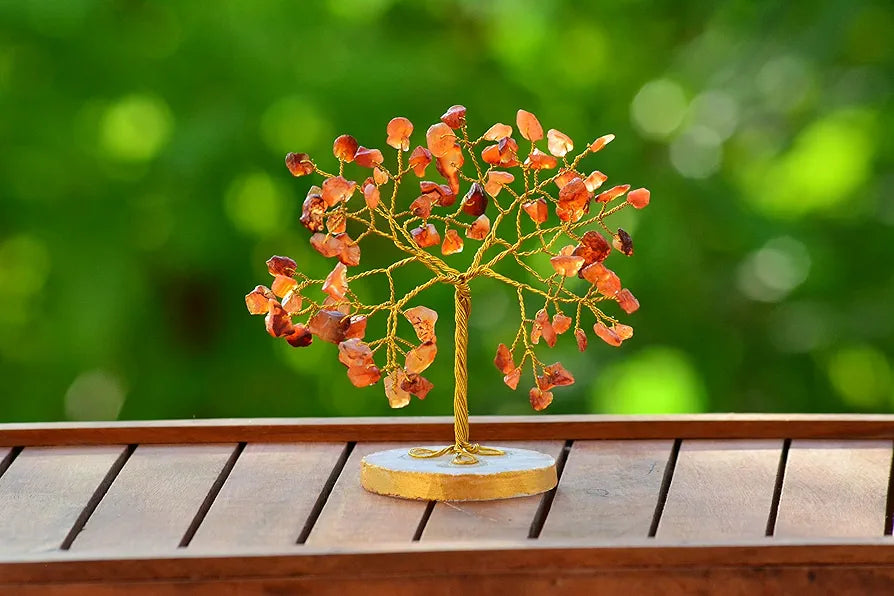 Reikved Carnelian Crystal Tree for Good Luck - Feng Shui Item