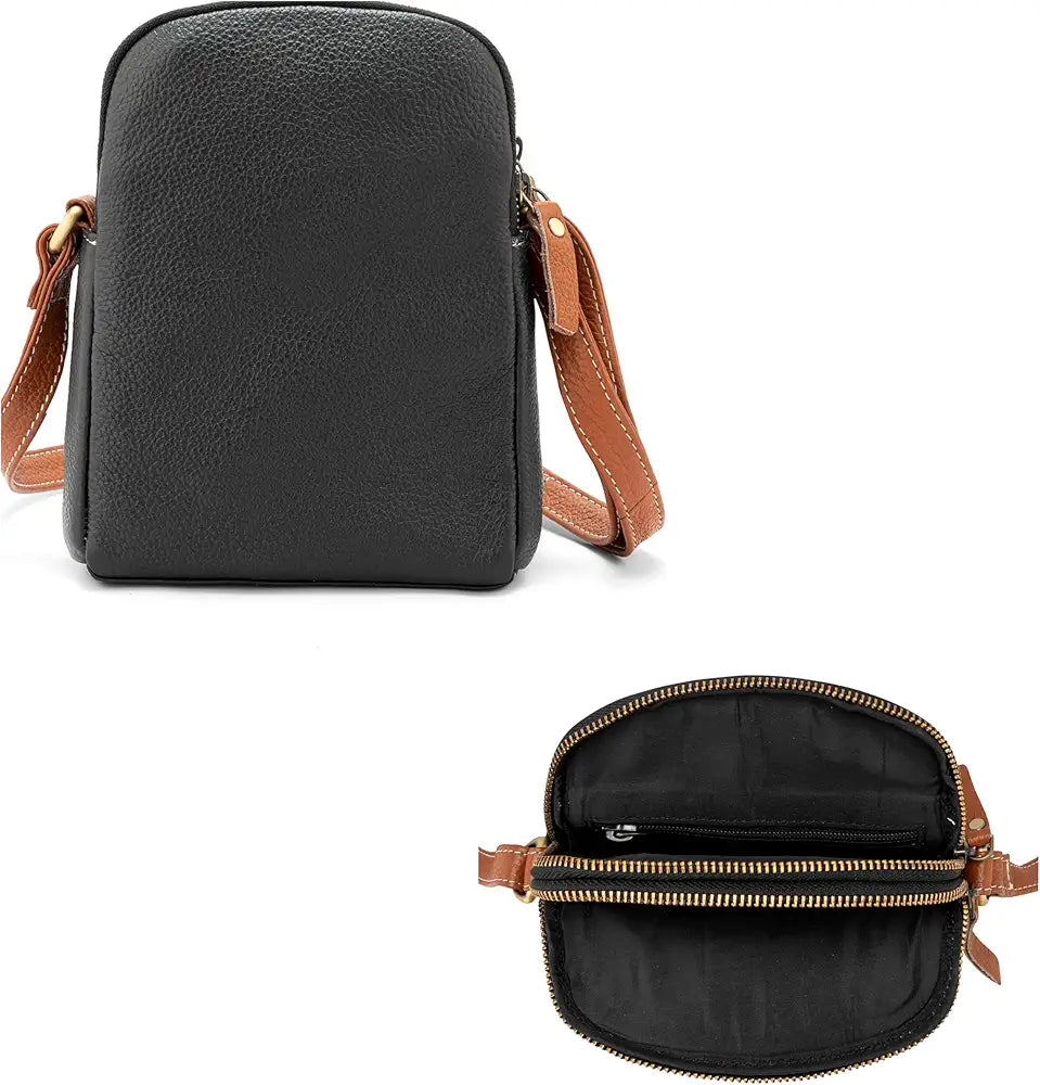 Goatter Genuine Leather Small Sling Cross-Body Bag For Girls And Women's