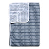 Divine Casa 120 GSM Microfiber Double Dohar Soft & Lightweight Throw Blanket Craggy Lines Pattern Colour Blue Mirage