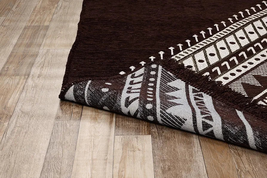 BSB Home Designer Superfine Chenille Carpet Velvet Carpet Area Rug Durries with Fine Gold Yarn for Living Room