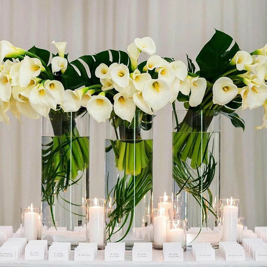 Artificial Calla Lily Flowers Bunch for Vase and Flower Pots Silk 10 Pcs