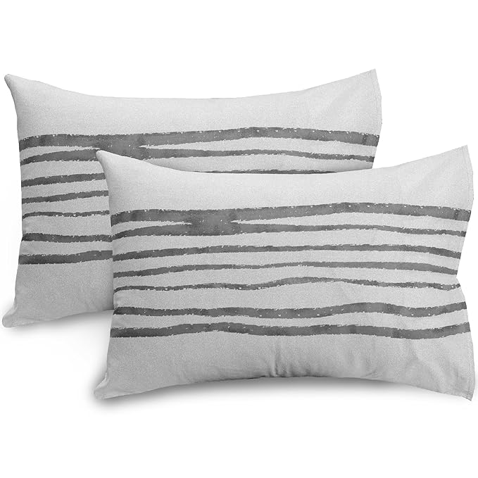 Huesland by Ahmedabad Cotton 144 TC Bedsheet for King Size Bed with 2 Pillow Covers | Bubble Drop | Blue, Grey & White