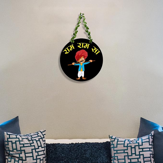 Sehaz Artworks Wooden Wall Hangings for Home Decoration Home Decor Items Welcome Home-Cir-1-0052