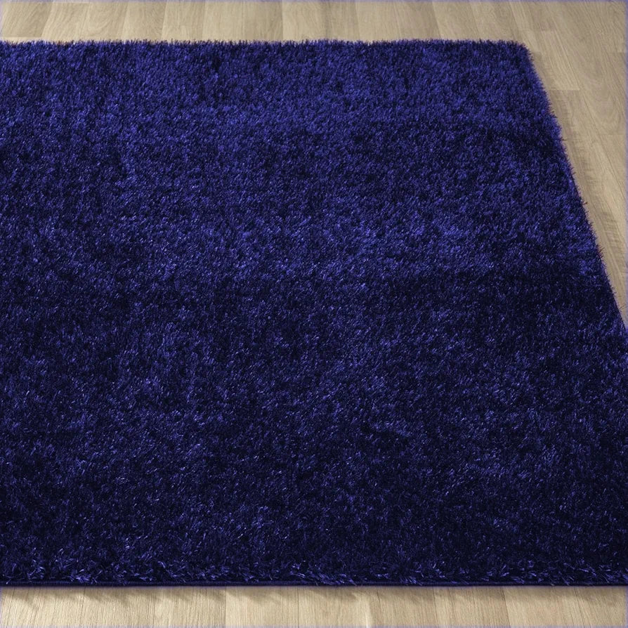 Ishro Home Premium Fuzzy Shag Carpet For Hall Rugs For Living Room Carpets For Living Room Colour Blue 3x5 Fts
