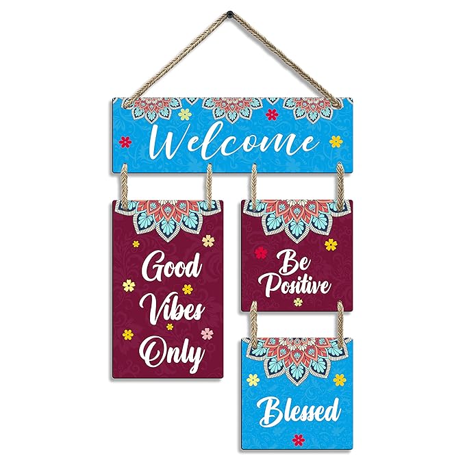 Sehaz Artworks Wooden Wall Hangings for Home Decoration Home Decor Items for Living Room - 4-0024