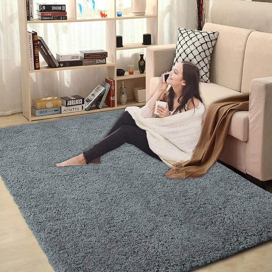 Luxe Home International Carpet Super Soft Anti Slip Vegas Rectangular Rugs 3X5 Feet Colour Grey