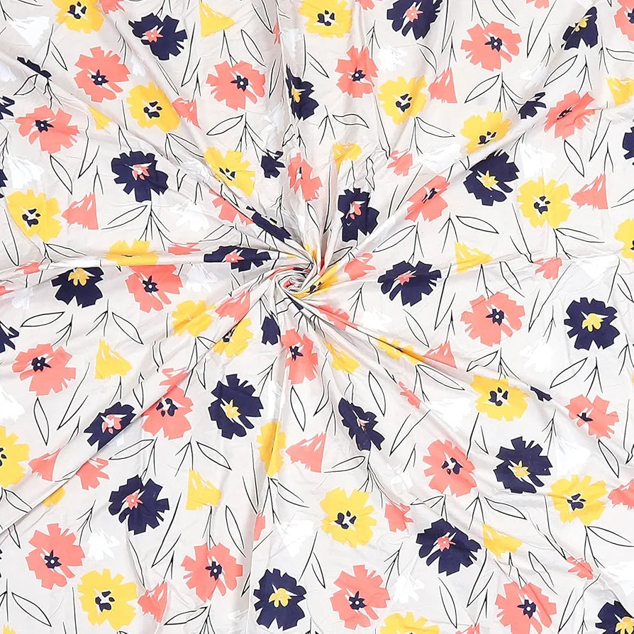 Status Contract Spring Summer Collection Rich Double Bedsheet with 2 Pillow Colour Cream