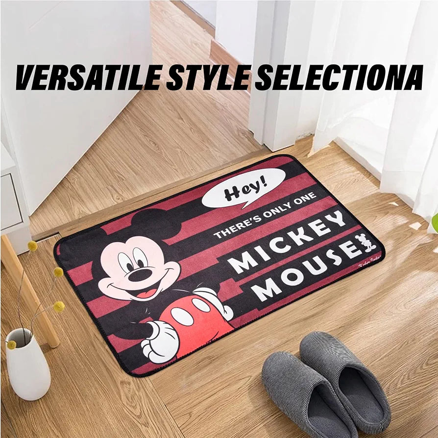 Kuber Industries Disney Mickey Door Mat Floor Door Mat Colour Maroon