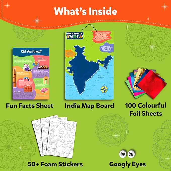 Skillmatics Art & Craft Activity Foil Fun Incredible India No Mess Art for Kids