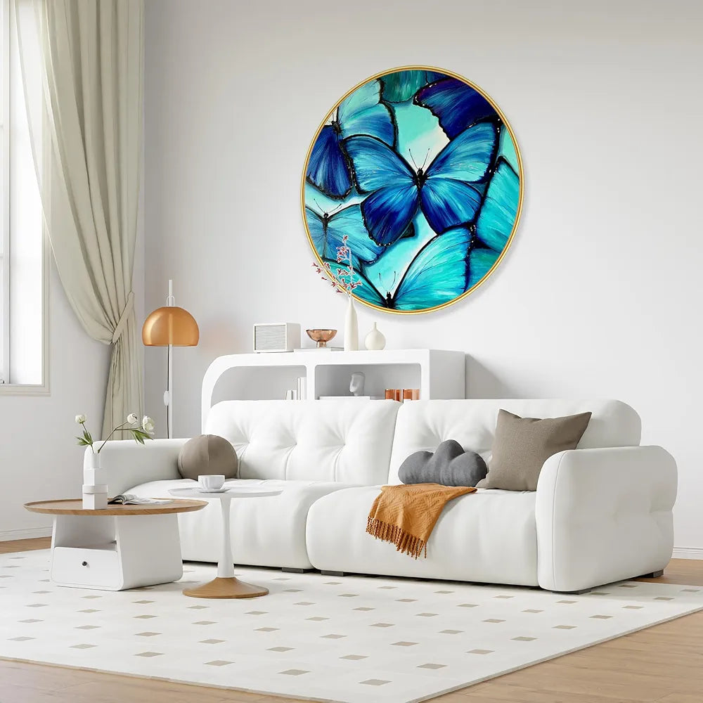 Livin'luxe paintings Butterfly modern art Premium Sparkle lamination Golden GR-40