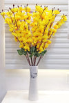 Artificial Flowers Bunch for Decoration Cherry Blossom Ideal for vase Without Vase Yellow