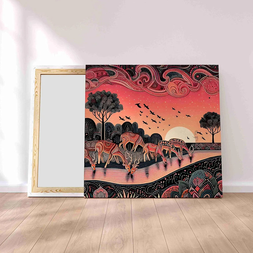 Livin'luxe Paintings Jungle Modern Art Canvas Home Decor Wall Paintings With Frame Painting