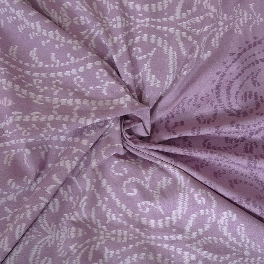 Cloth Fusion Glace Cotton Pillow Cover Set of 2 with Envelope Closure Soft Pillow Ogee Lavender