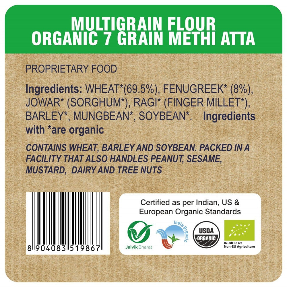 24 Mantra Organic 7 Grain Methi Atta-1kg