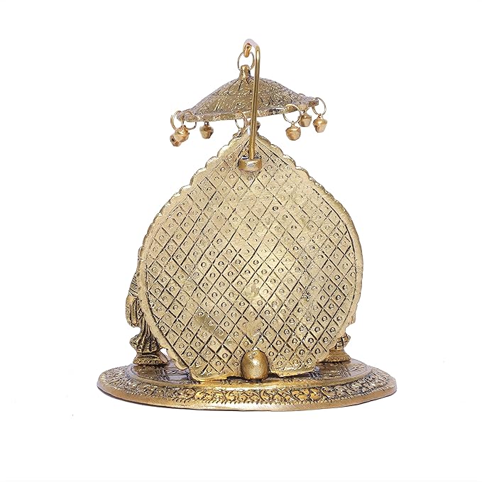 KridayKraft Riddhi Shiddhi Ganesha Metal Statue for Temple Pooja Ganesh Murti Decorative