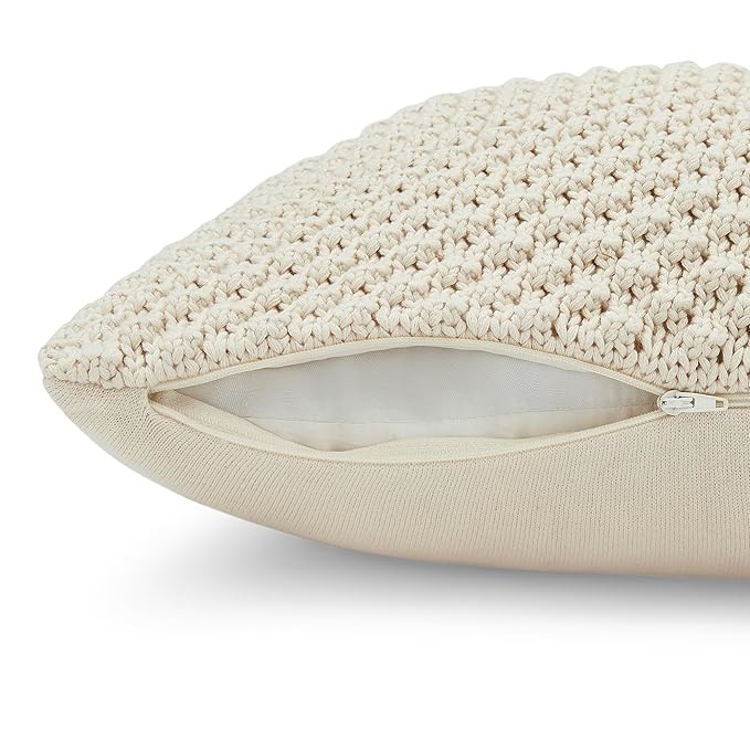 Haus & kinder Decorative Embroidered Cushion Cover | Colour Bubble Natural