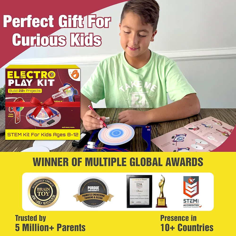 Butterfly EduFields ElectroPlay 100+ Science Projects Kit for Kids Ages 8 10 12 Years Boys Girls | 100+ DIY Science Experiment for Kids | Educational Engineering Toys Best Birthday Gift idea