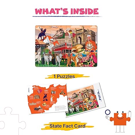 The Puzzl Co- Innovative Educational Jigsaw Puzzle for Kids 100 Pcs for Baby Learning Indian Culture