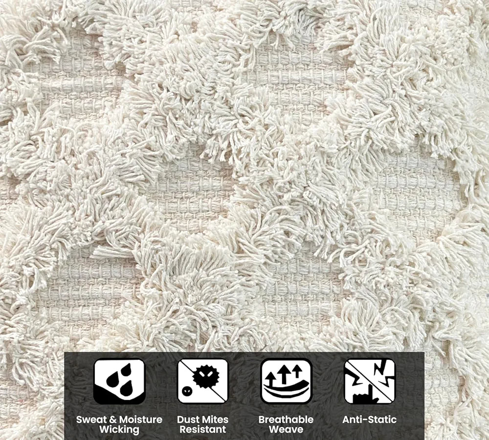 Sajavat Home Cotton Cushion Cover Colour Cream