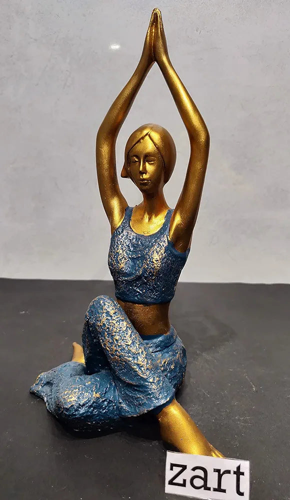 Zart Resin Lady Yoga Poses Showpiece for Home Decor Showpiece