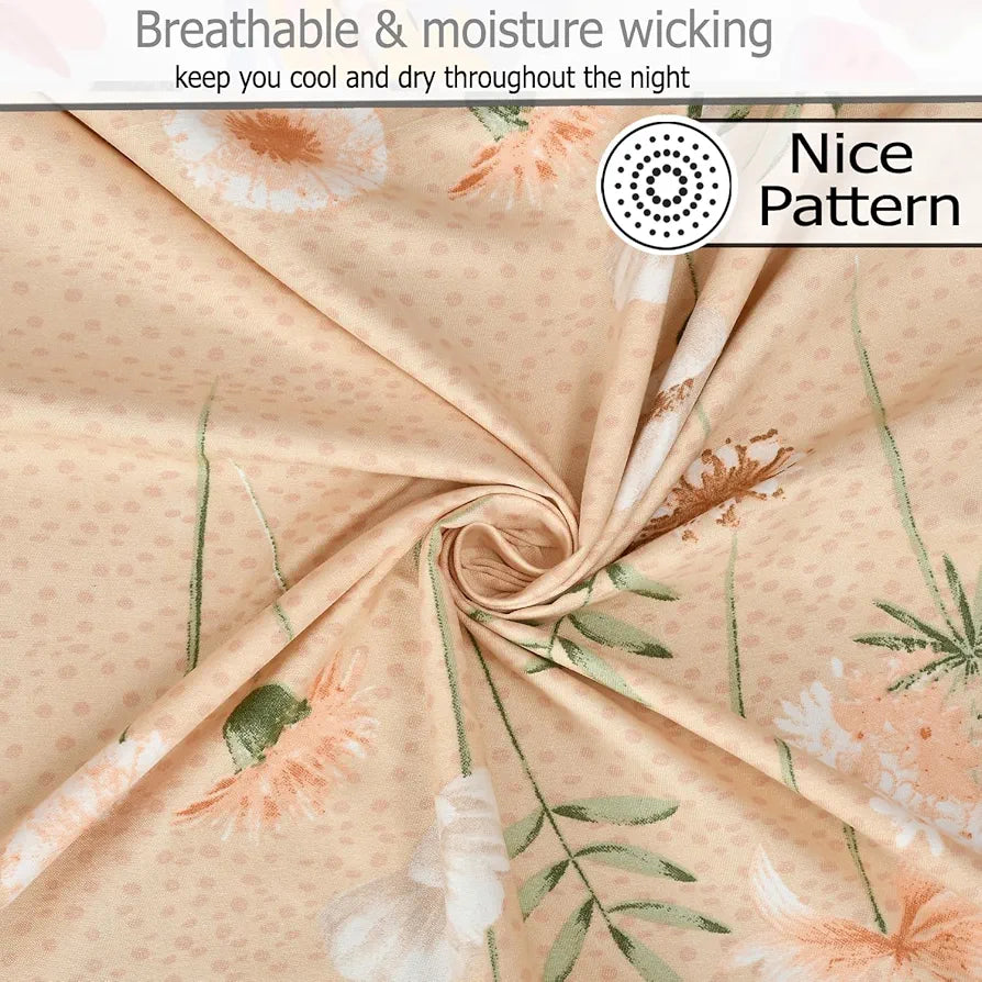 Fresh From Loom Microfiber Soft Cotton Bedsheet for Single Bed 1 Pillow Cover 200 TC Multicolor Rodeo Dust