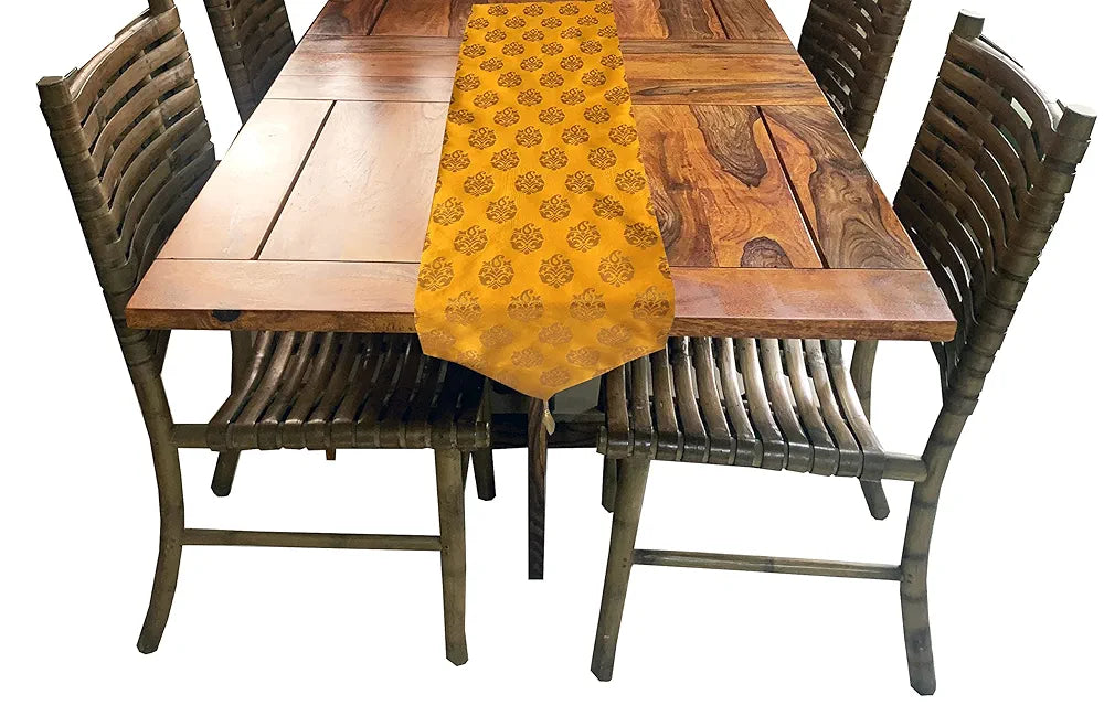 Pink Parrot Durable Polyester Silk Table Runner Colour Light Orange