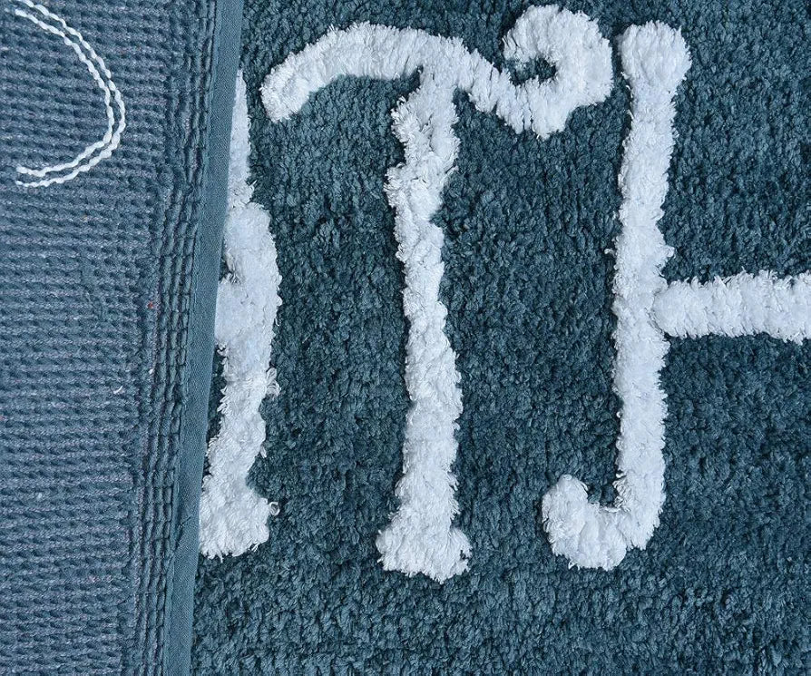 Aerohaven Modern Anti Slip Bathmat Teal Colour Microfiber